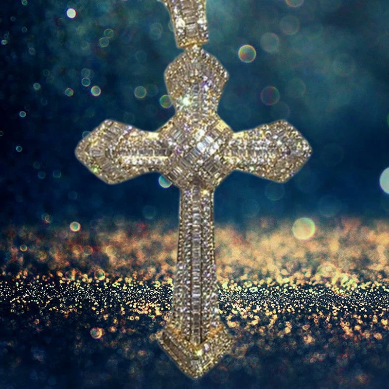 Wholesale Full Diamond Hip Hop Cross Necklaces